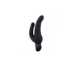 Bendie Power Stud Over & Under Double Vibrating Dildo Waterproof - Black 